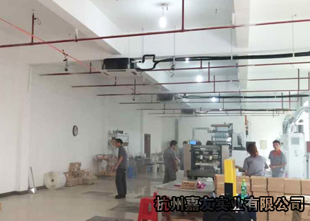 印刷車間安裝氣水混合加濕器