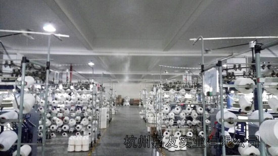 九運車間安裝高壓微霧加濕器