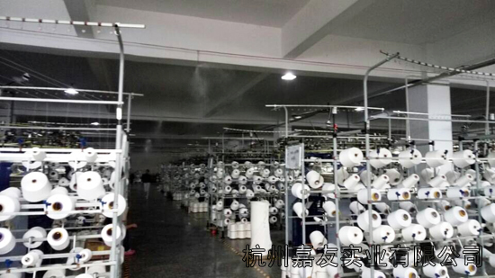 九運車間安裝高壓微霧加濕器