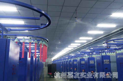 紡織車間安裝幹霧加濕器