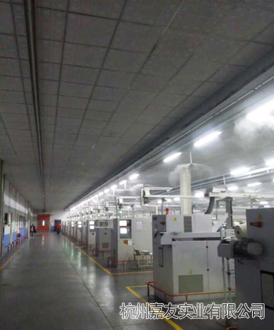 紡織車間安裝高壓微霧加濕器